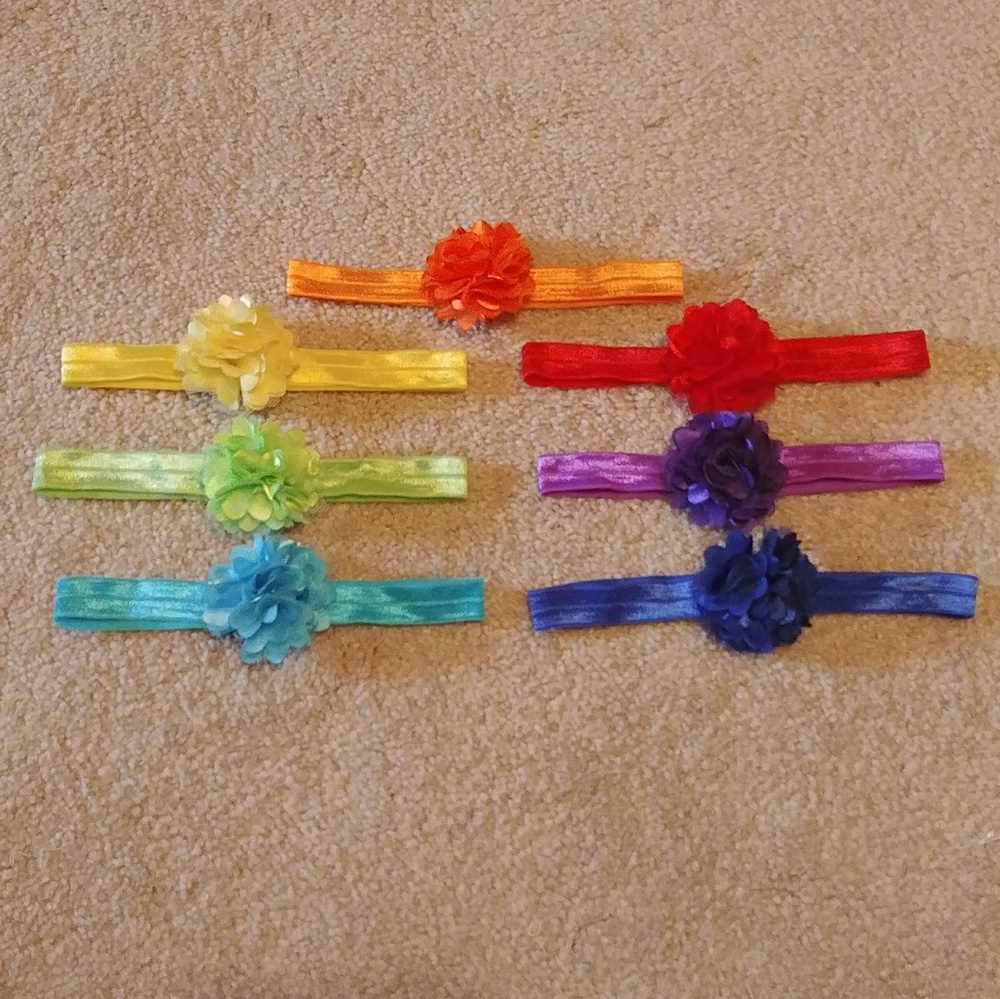 Baby Flower Head Bands NWOT